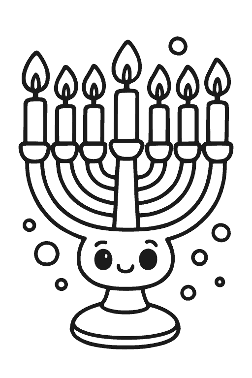 דף צביעה מנורה להדפסה