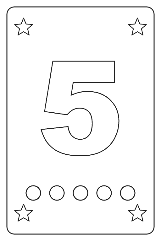 דף צביעה המספר 5 להדפסה
