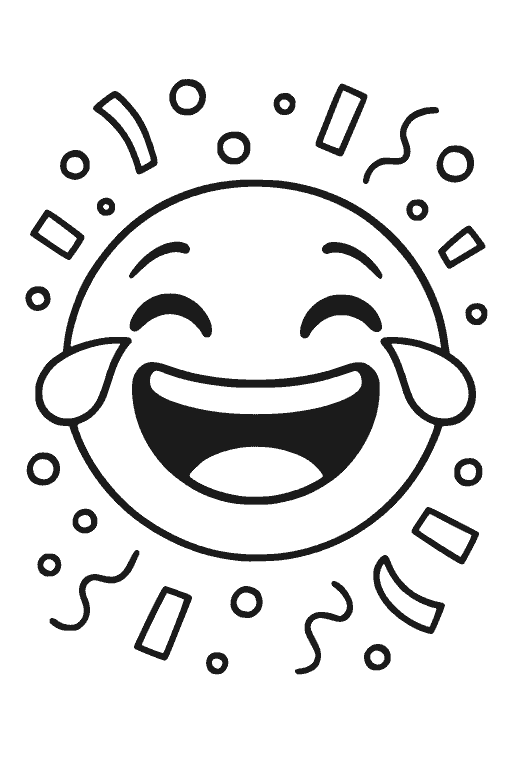 דף צביעה צחוק גדול להדפסה