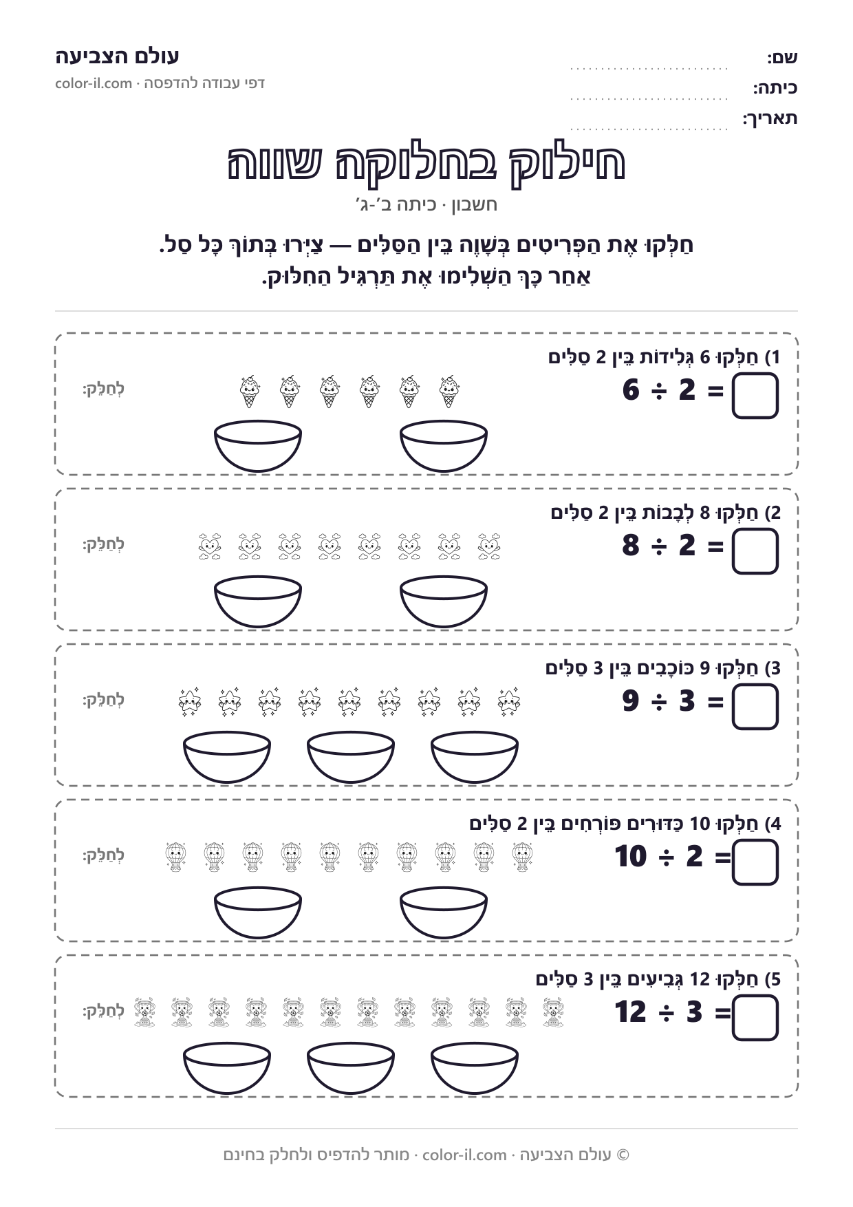 חילוק בחלוקה שווה