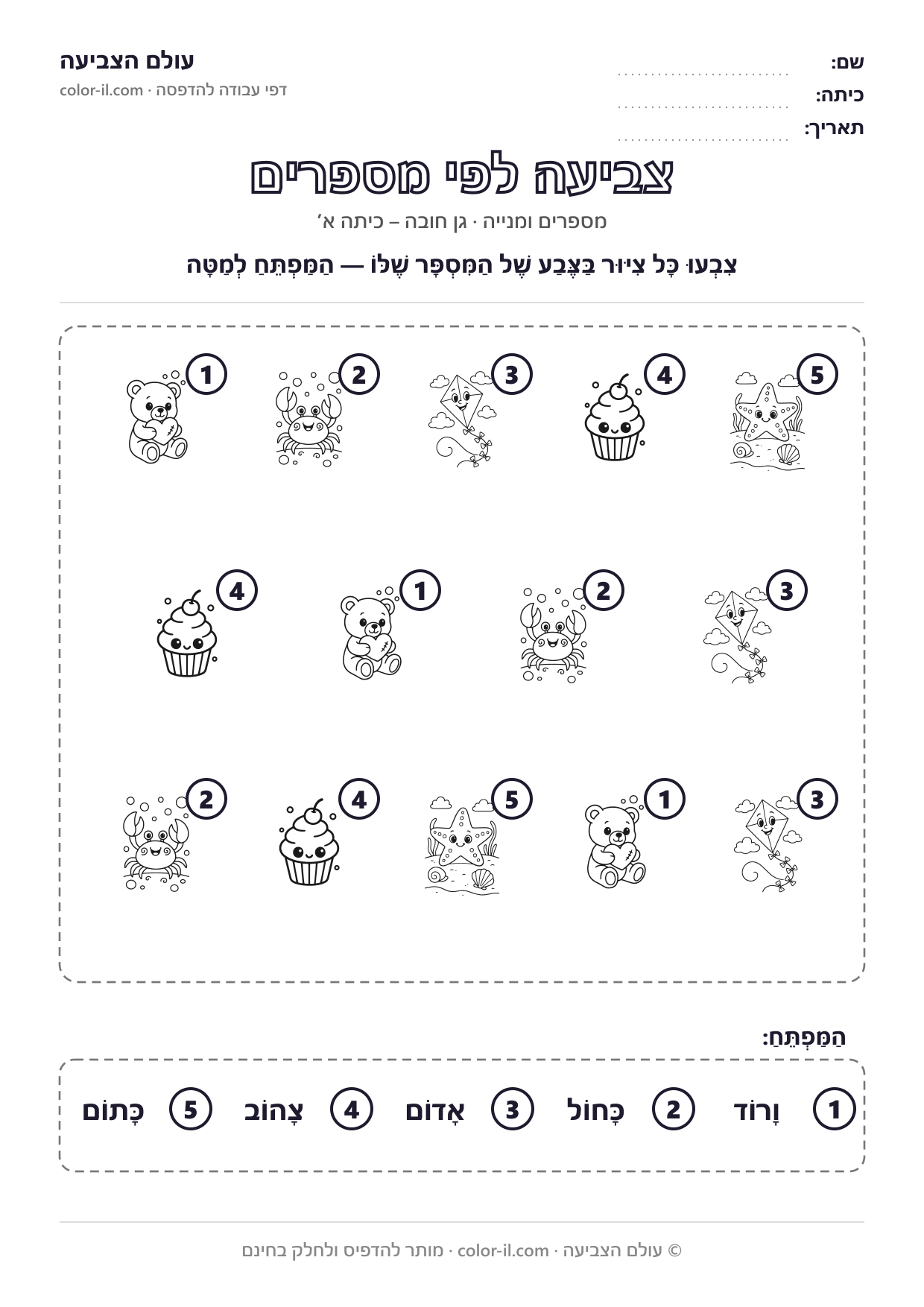 צביעה לפי מספרים