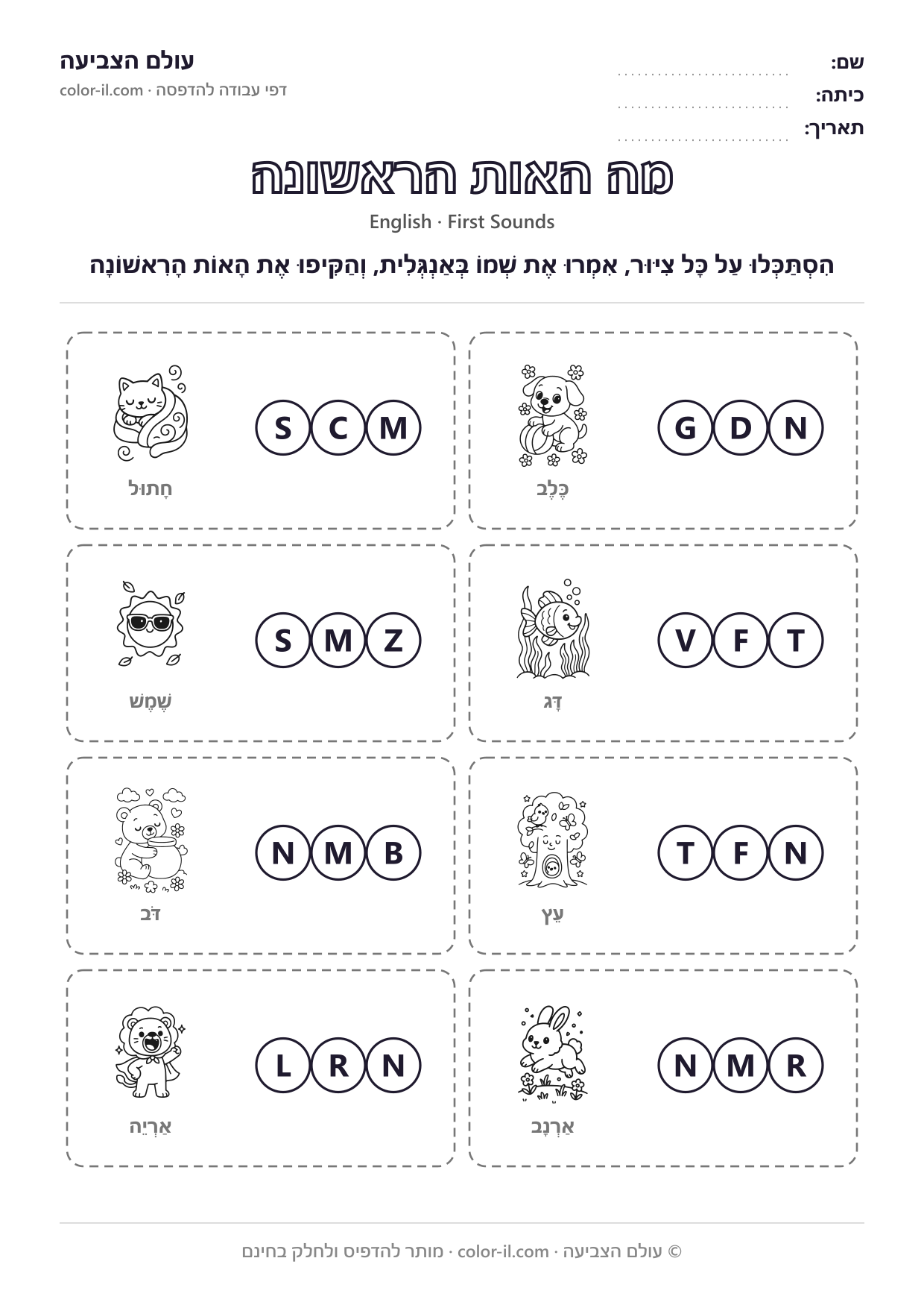 מה האות הראשונה