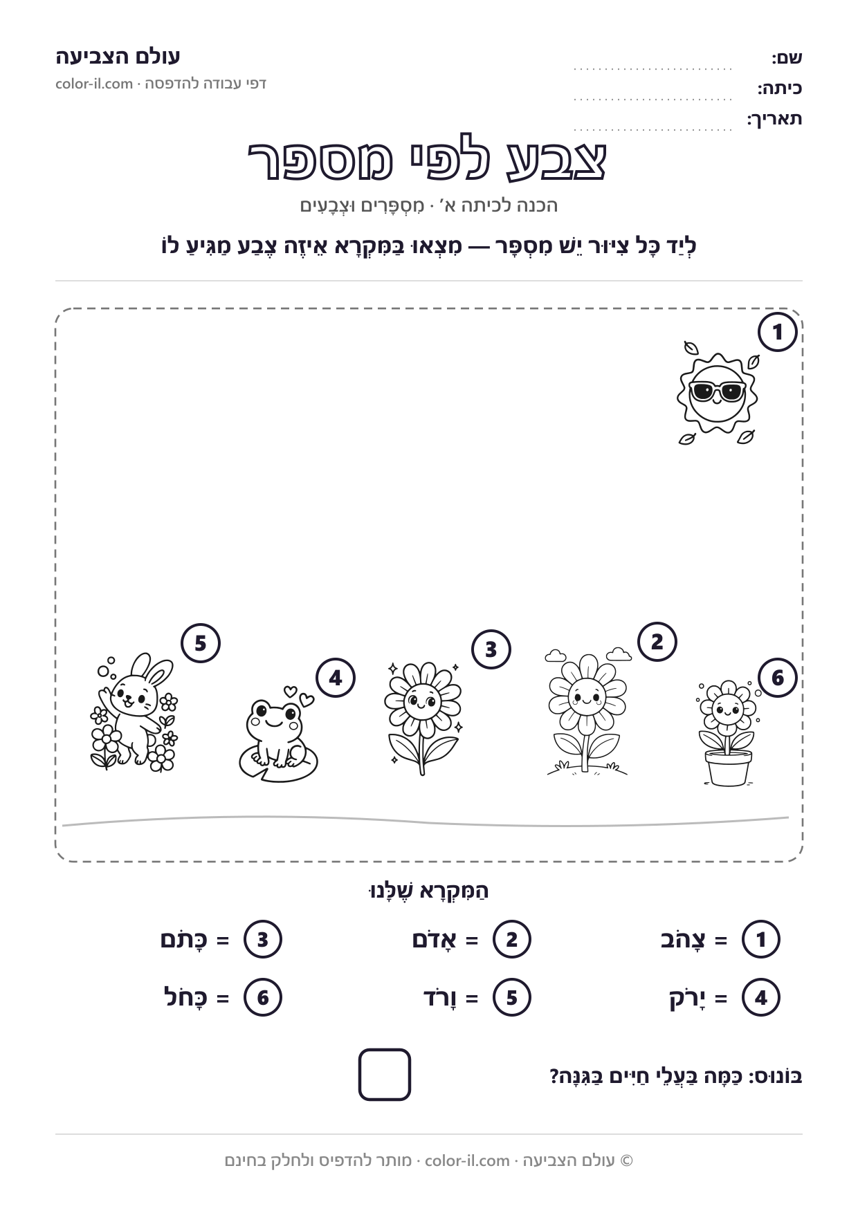 צבע לפי מספר