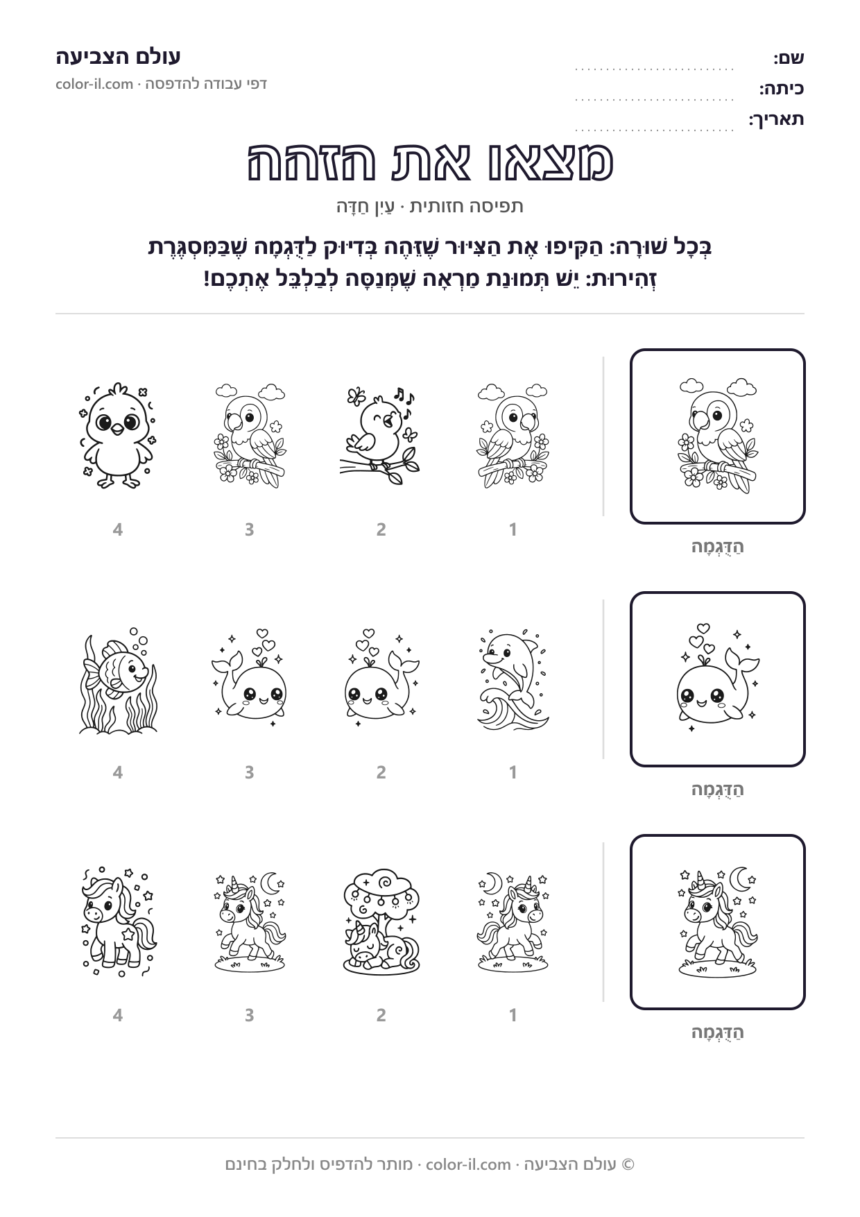 מצאו את הזהה