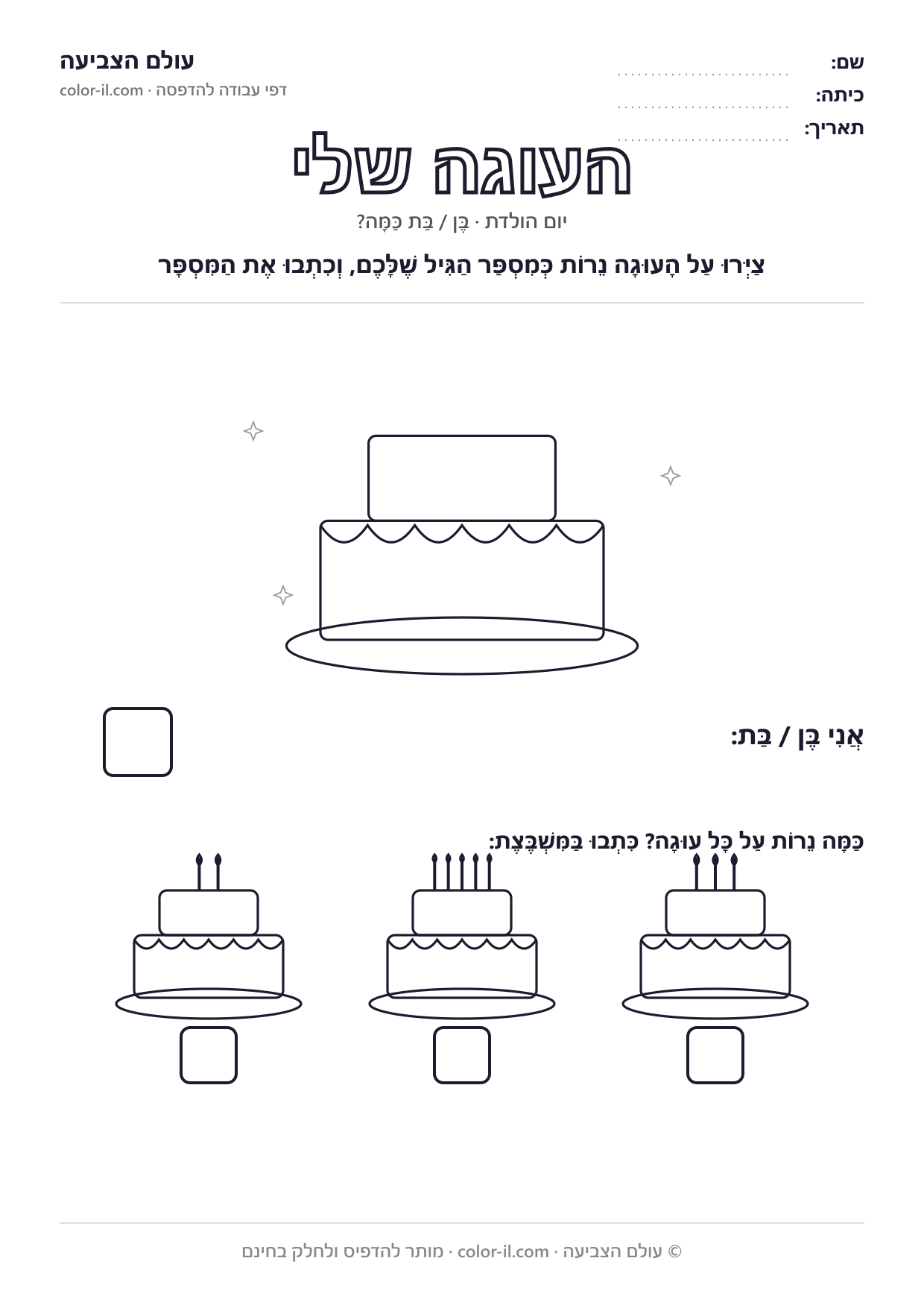 העוגה שלי